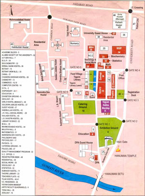 Lucknow University Campus Map